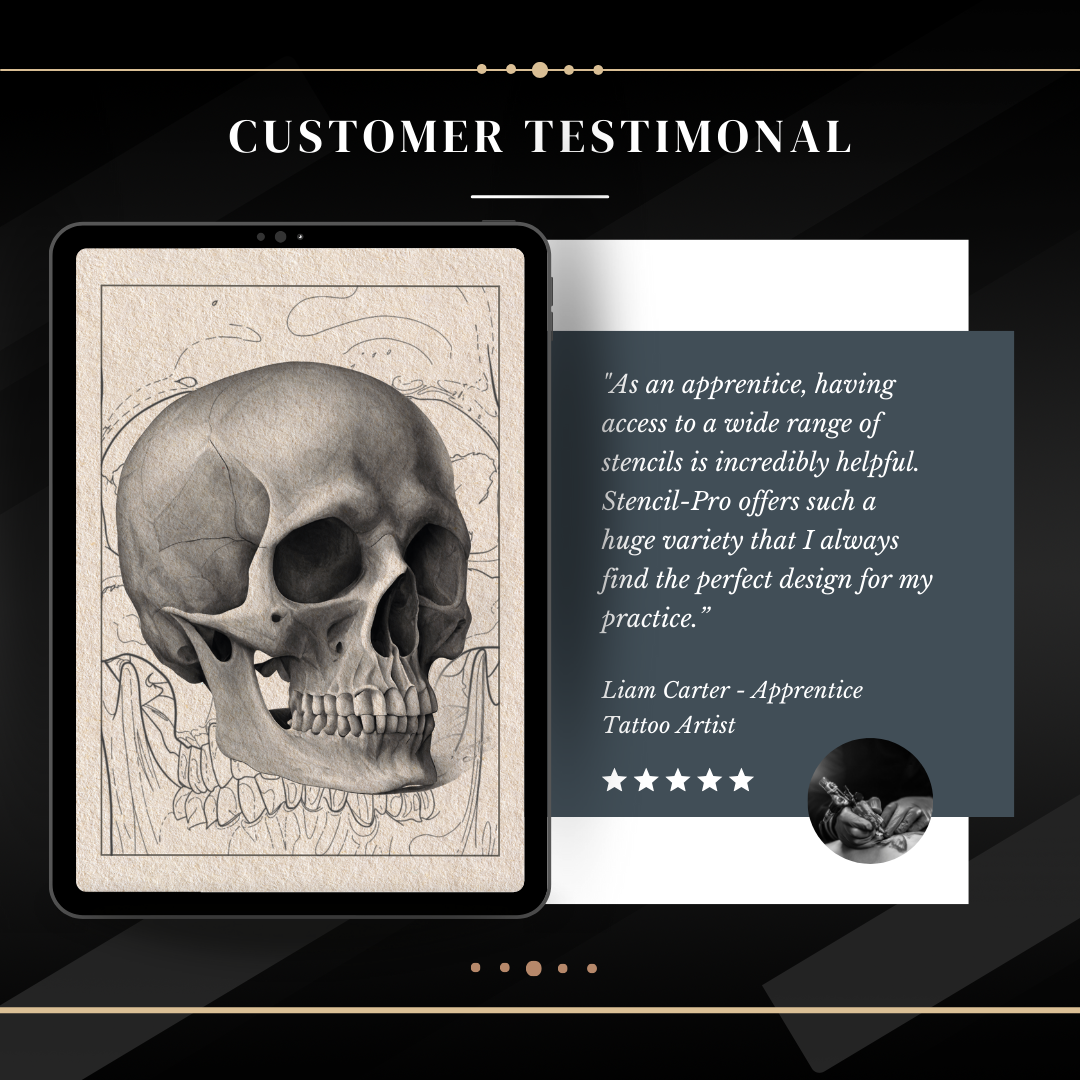 Skulls - Basic Realism Collection | 40 Stencils & Designs