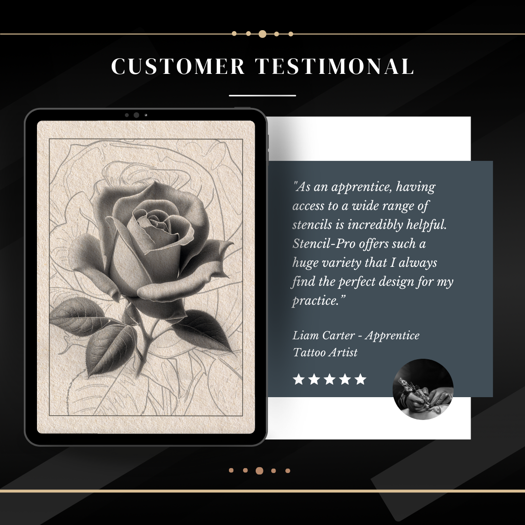Roses – Realism Tattoo Stencil Pack | 40 Designs for Procreate, Sketchbook & Print