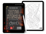 Horror | Procreate & PDF Pre-drawn Tattoo Stencils | 1st Gen