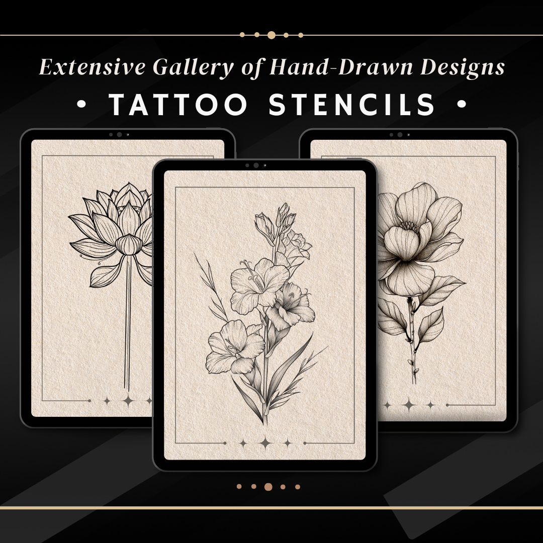 Minimalistic Flowers | 30 Stencils & Reference Designs