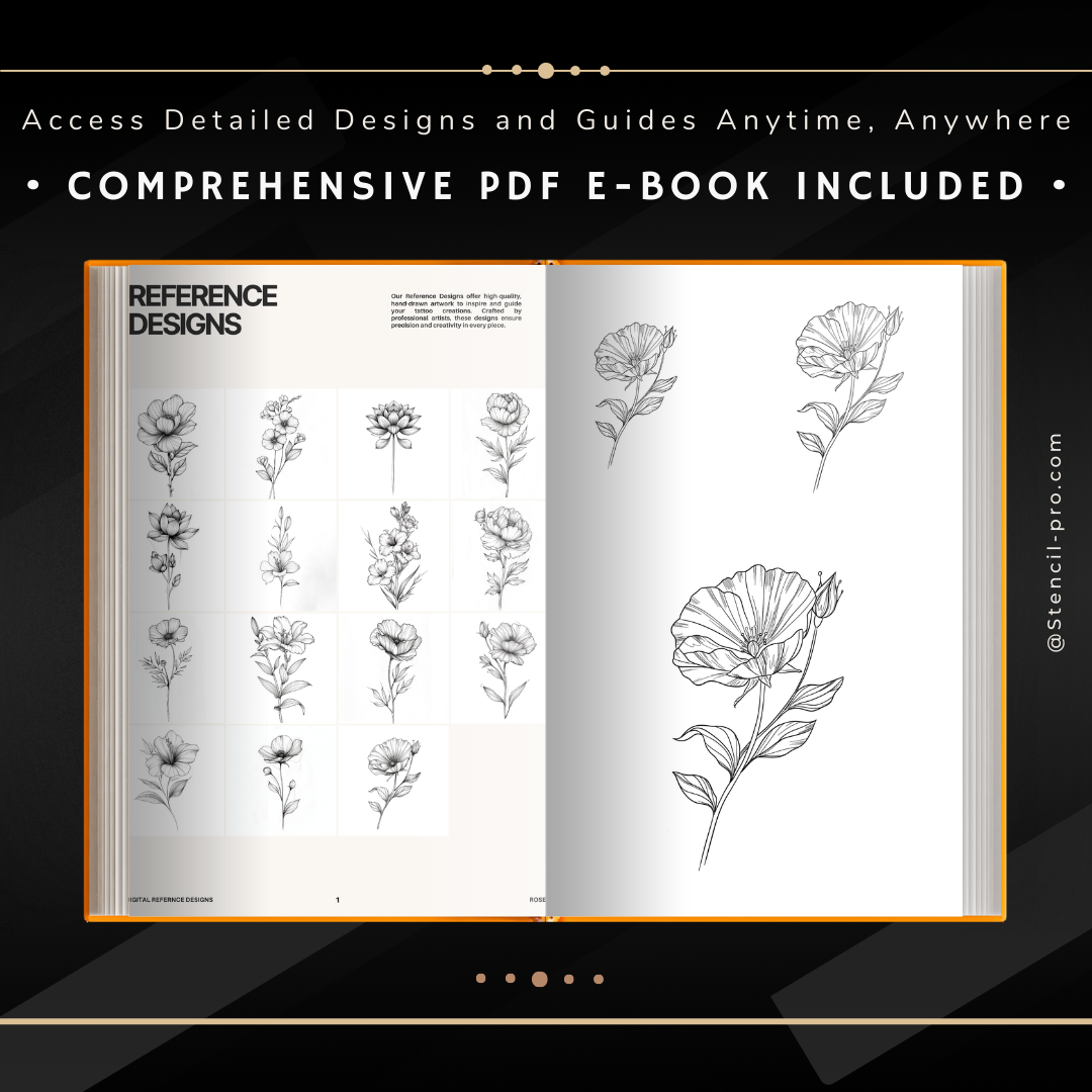 Minimalistic Flowers | 30 Stencils & Reference Designs