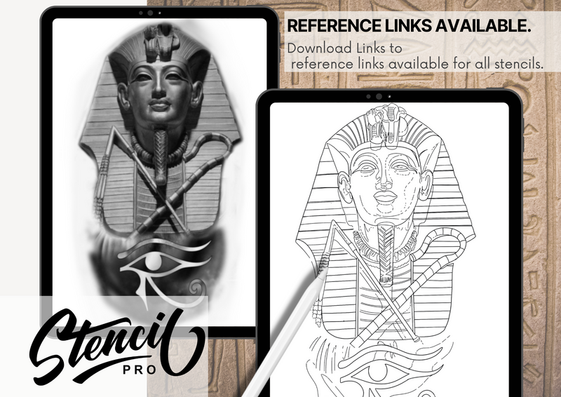 Egyptian | Procreate & PDF Pre-drawn Tattoo Stencils | 1st Gen