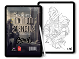 Chevaliers | 1ère génération | Pochoirs de tatouage | Pro-créer et télécharger PDF