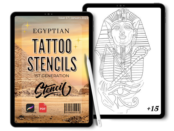 ägyptisch | 1. Generation | Tattoo-Schablonen | Pro-Create & PDF-Download