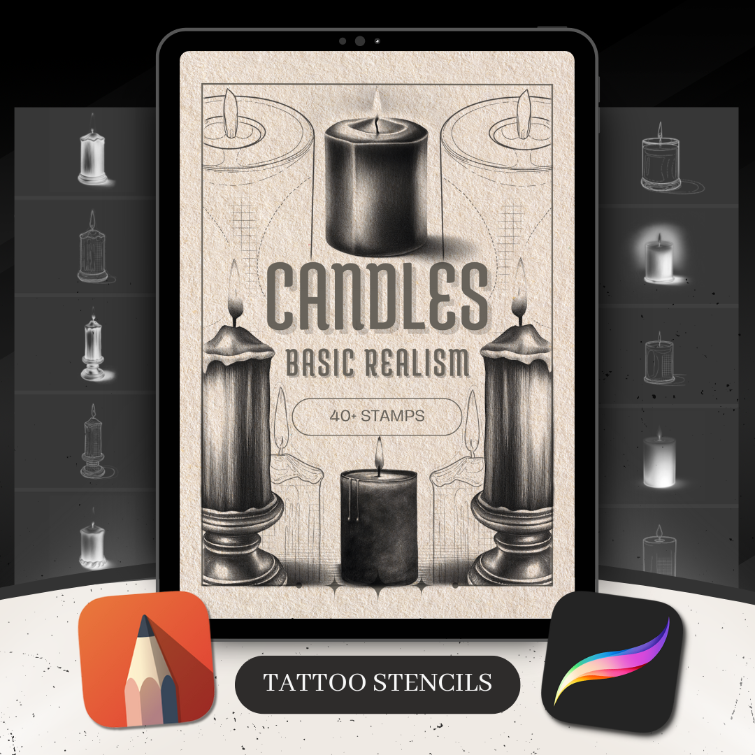 Candles - Basic Realism Collection | 40 Stencils & Designs