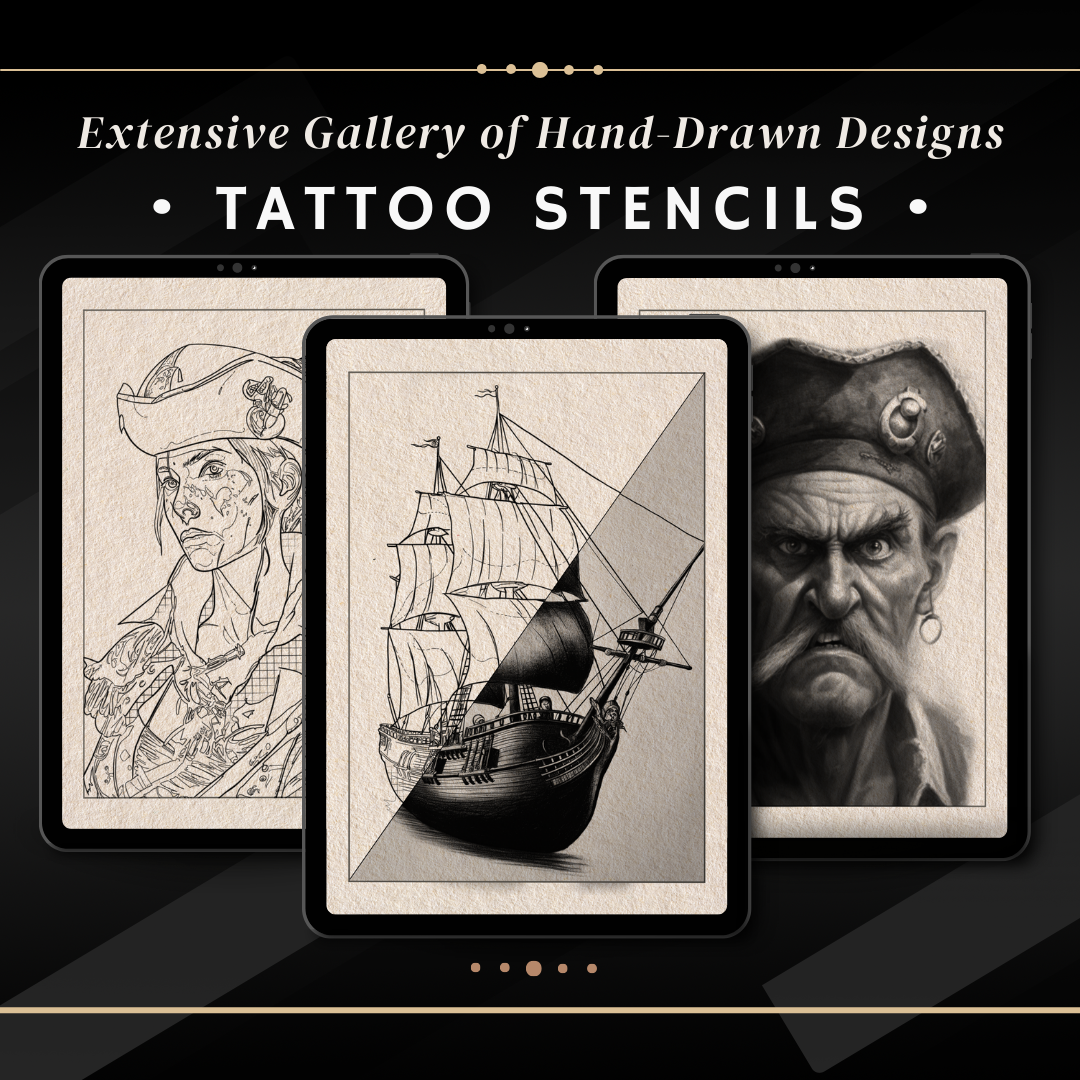 Angry Pirates - Advanced Realism Collection | 32 Stencils & Designs