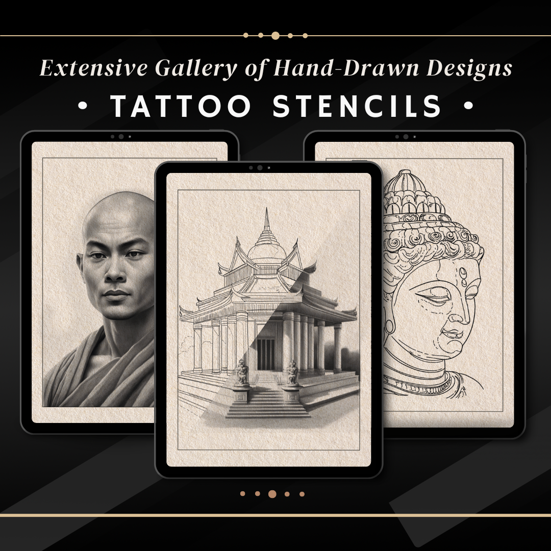 Buddhism - Advanced Realism Collection | 32 Stencils & Designs