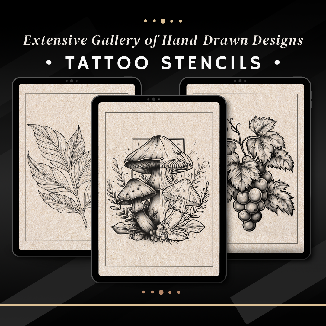 Blackwork Botanical | 32 Stencils & Reference Designs