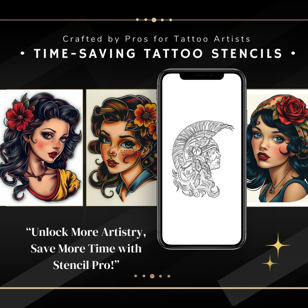 Neo-Traditional Pin-Up Girls | 30 Stencils & Reference Designs