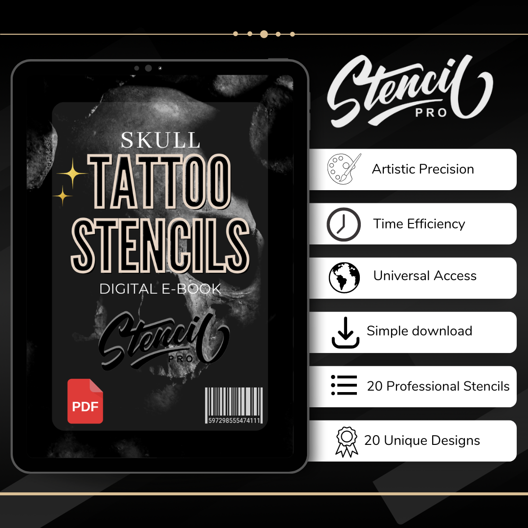 Skulls - Basic Realism Collection | 40 Stencils & Designs