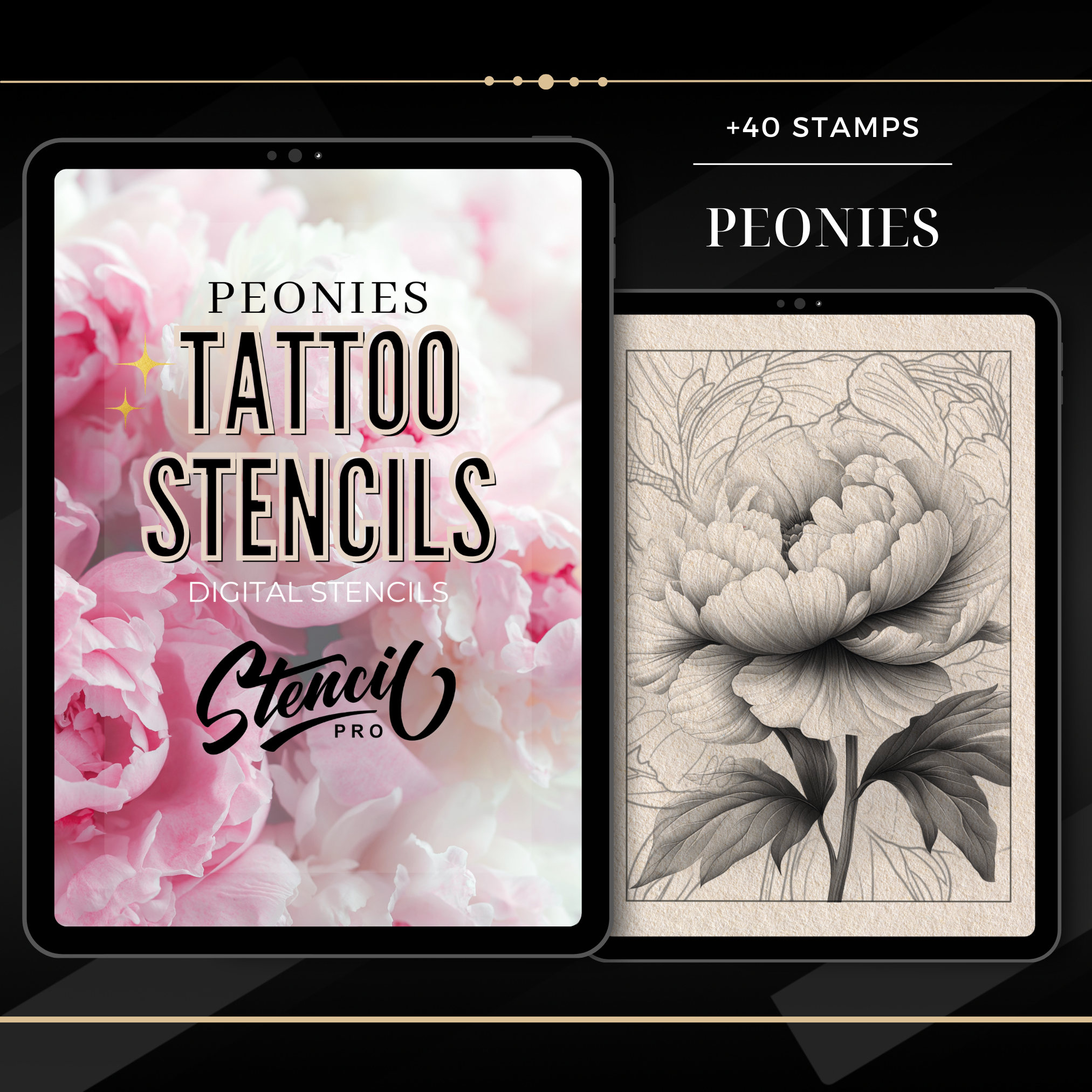 Basic Realism Mega Bundle – 8 Tattoo Stencil & Reference Packs | Procreate & Sketchbook Brushes | PDF E-Book & PNG Files