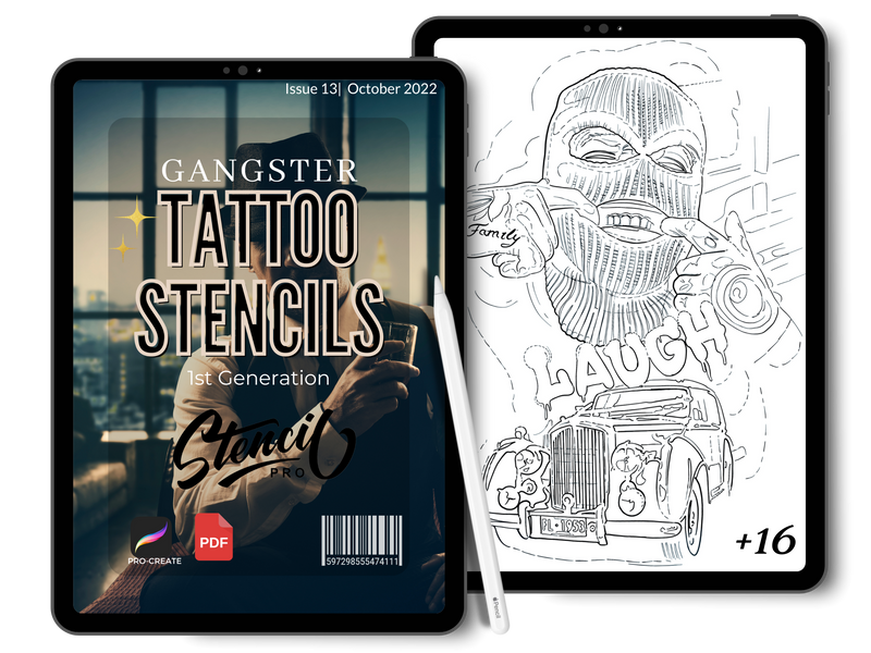 Tattoo Pro Big Ink Stencils - Rockabilly: Facepaint.com