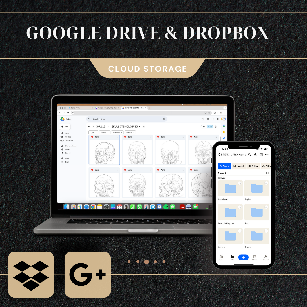 Coleção Completa de Stencils para Tatuagem | 804 designs desenhados à mão para Procreate e impressão