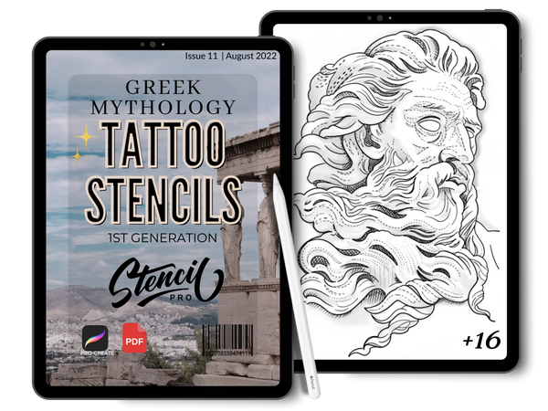 Griechische Mythologie | Erster Band | Tattoo-Schablonen | Pro-Create &amp; PDF-Download