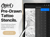 Eagle | Procreate & PDF Pre-drawn Tattoo Stencils | 2nd Gen