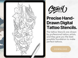 giapponese | 1a generazione | Stencil per tatuaggi | Pro-creazione e download di PDF