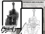 Cavalieri | 1a generazione | Stencil per tatuaggi | Pro-creazione e download di PDF