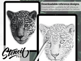 Big cat | Procreate & PDF Pre-drawn Tattoo Stencils | 2nd Gen