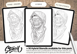 Horror | Procreate & PDF Pre-drawn Tattoo Stencils | 1st Gen